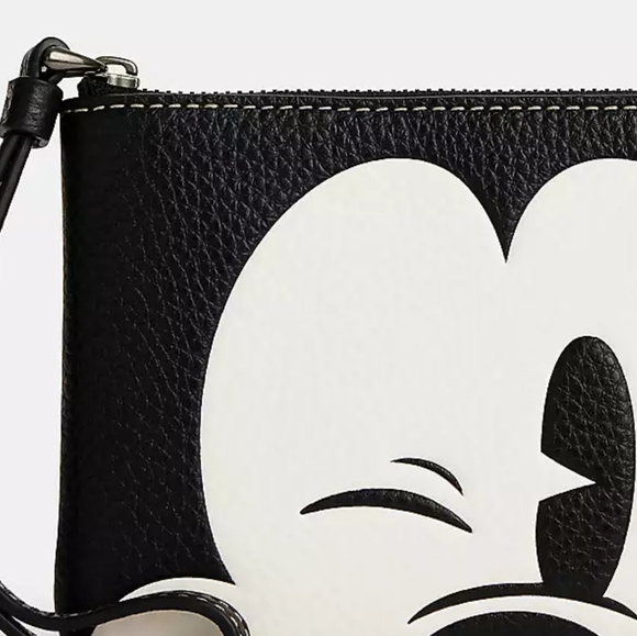 Coach X Disney Corner Zip Wristlet With Wink Mickey Mouse - Picture 3 of 7